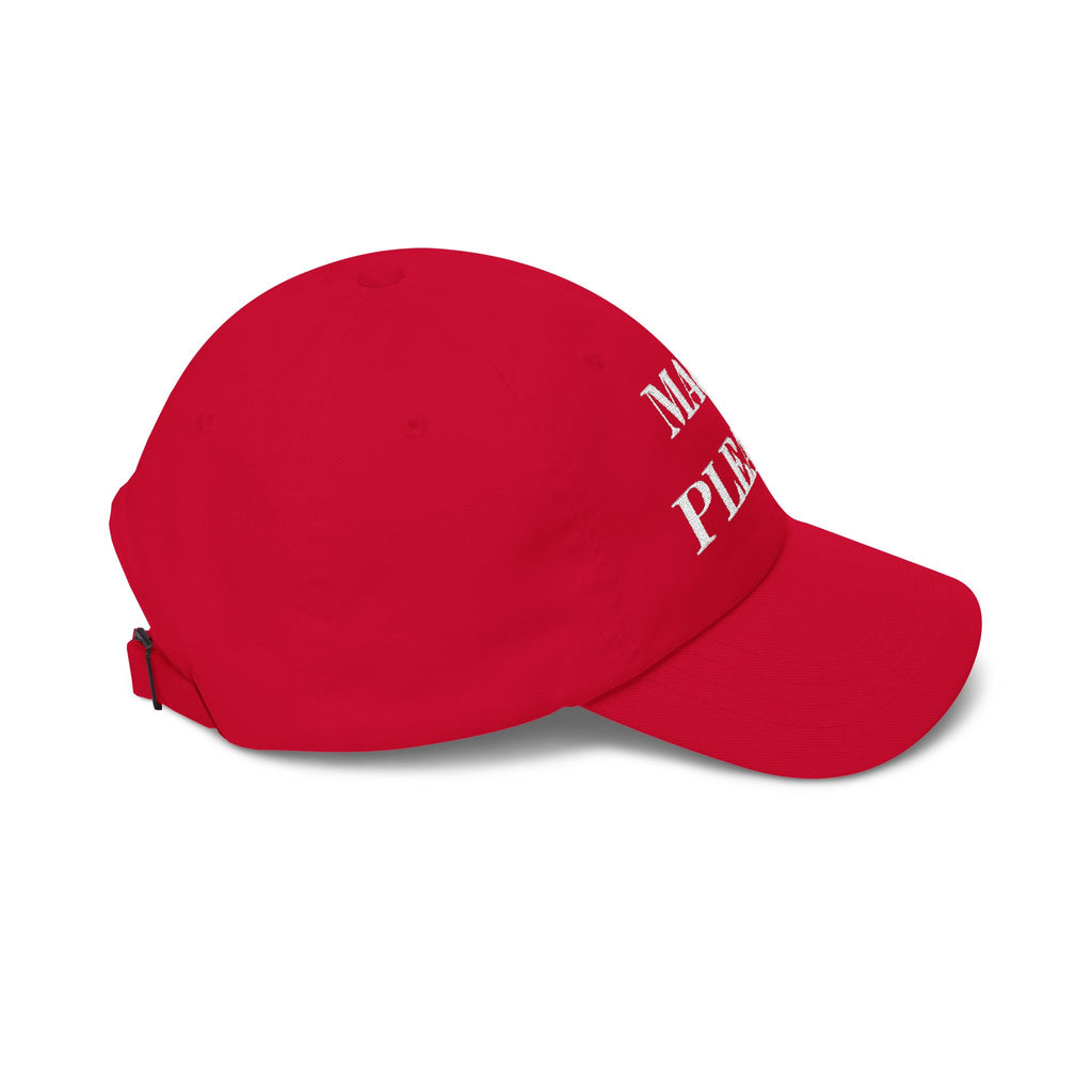 “MAGA PLEASE!” Embroidered Red Baseball Hat