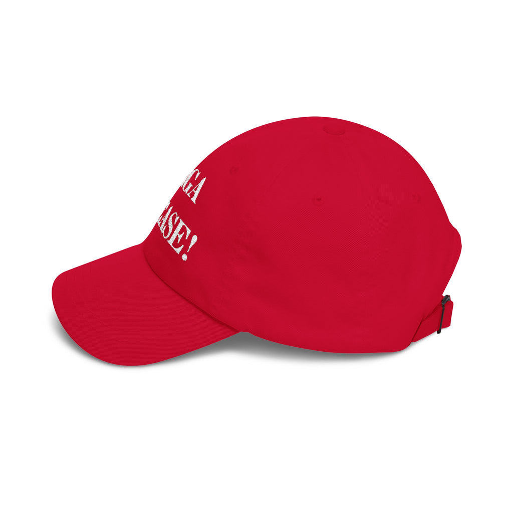 “MAGA PLEASE!” Embroidered Red Baseball Hat